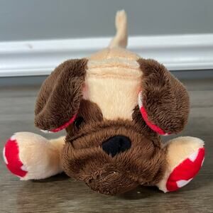 Animal Adventure Tan Puppy Dog With Heart‎ Paws Plush